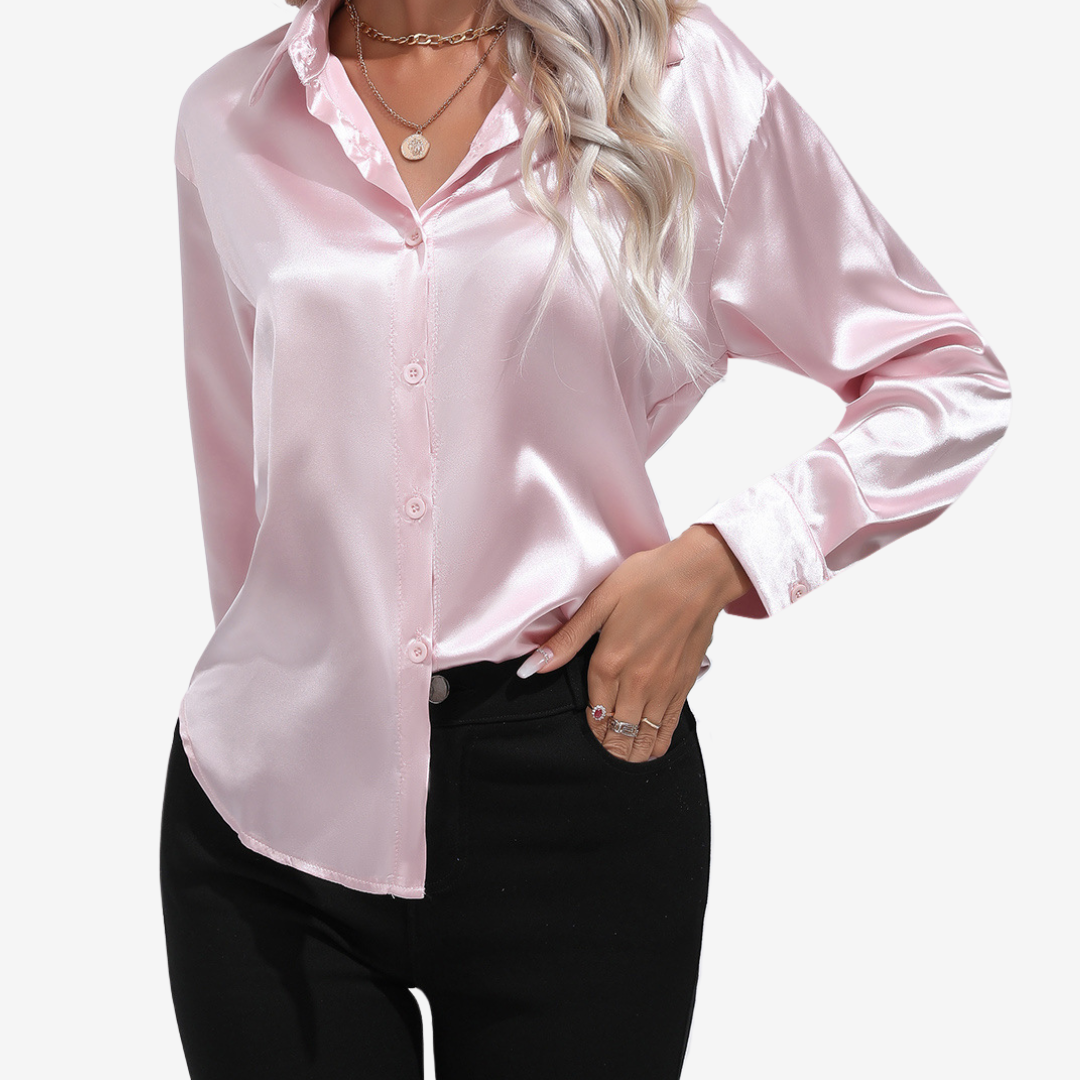 Alvira™ Chemise en Soie Élégante