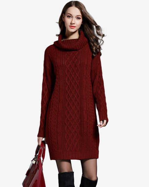 Amira™ Robe Pull à Col Roulé