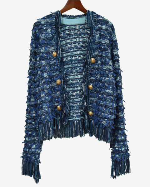 Maryvonne™ Veste Chic à Franges