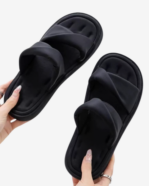 Adélaïde™ Sandales Plates en Cuir