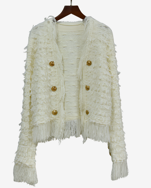 Maryvonne™ Veste Chic à Franges