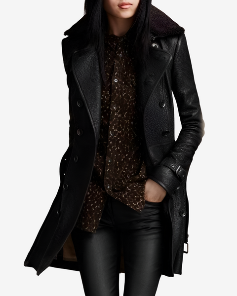 Sofie™ Manteau en Similicuir