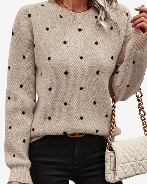 Aveline™ Pull à Pois Élégant