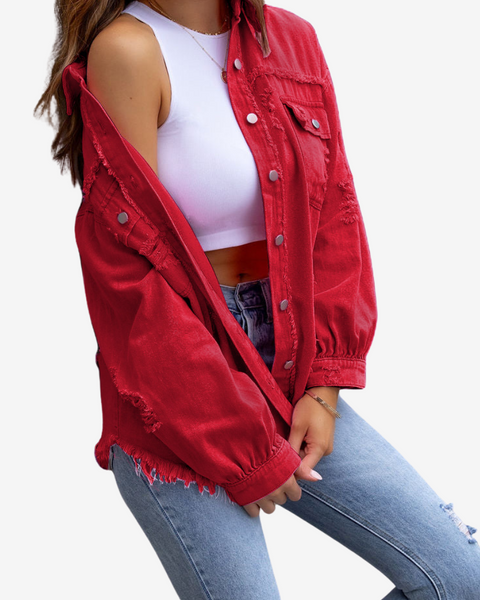 Clarina™ Veste en Jean Oversize