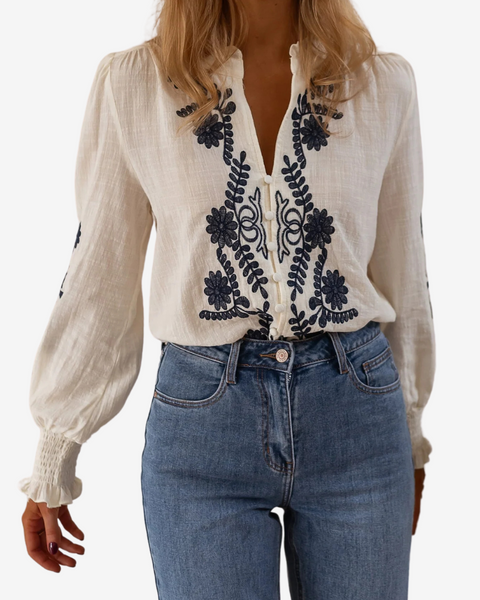 Isaure™ Haut à Broderies