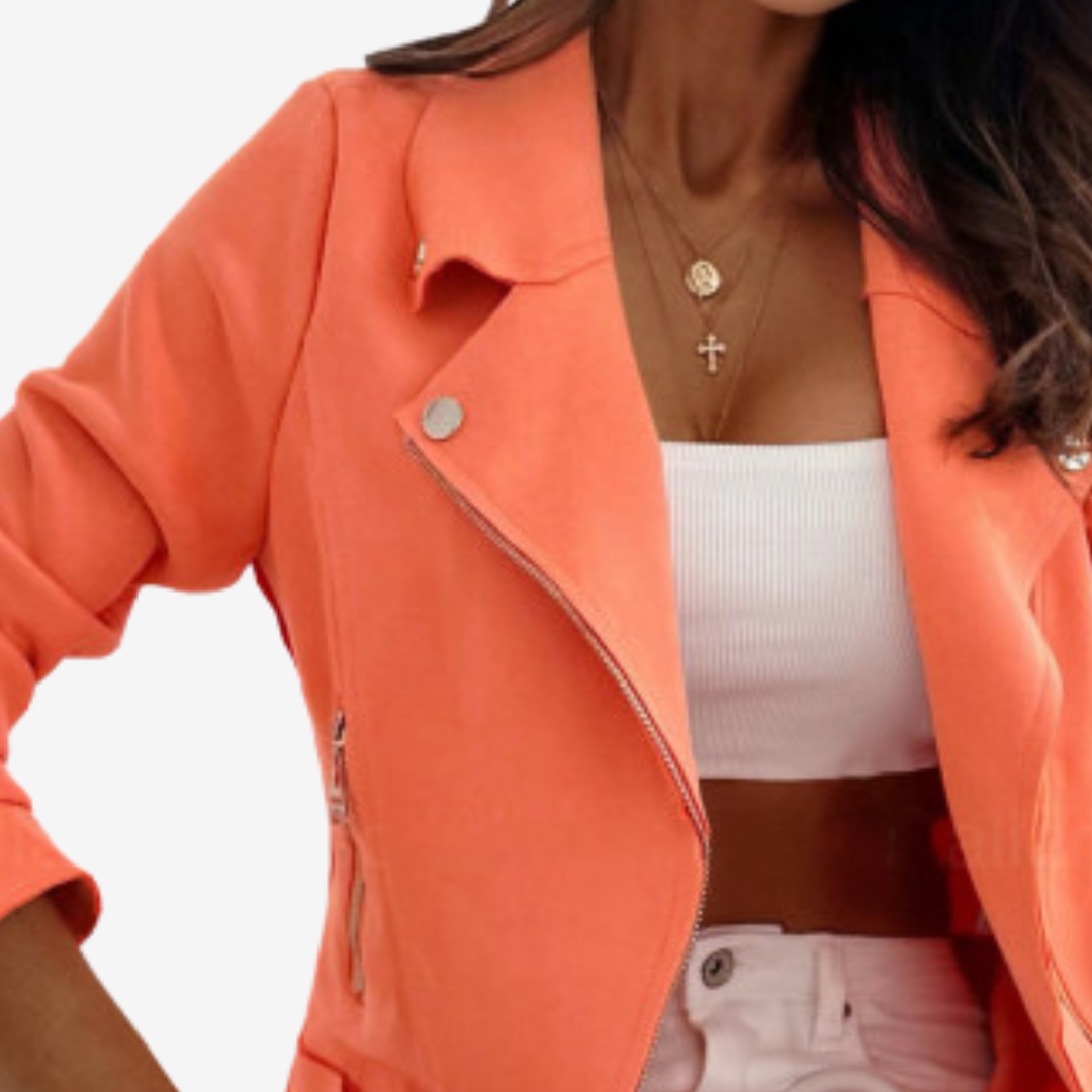 Adoria™ Veste en Cuir Élégante