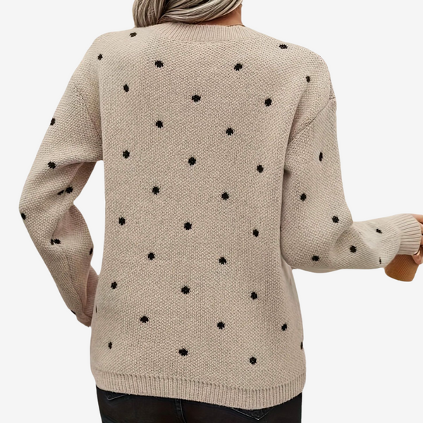 Aveline™ Pull à Pois Élégant