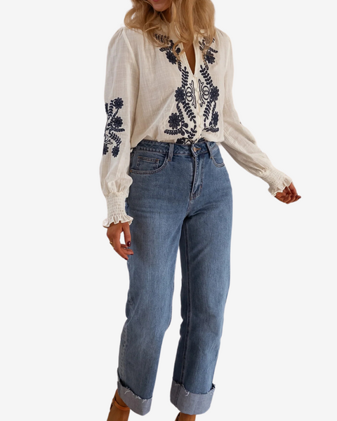 Isaure™ Haut à Broderies