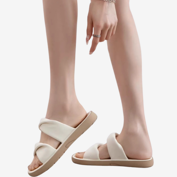 Adélaïde™ Sandales Plates en Cuir