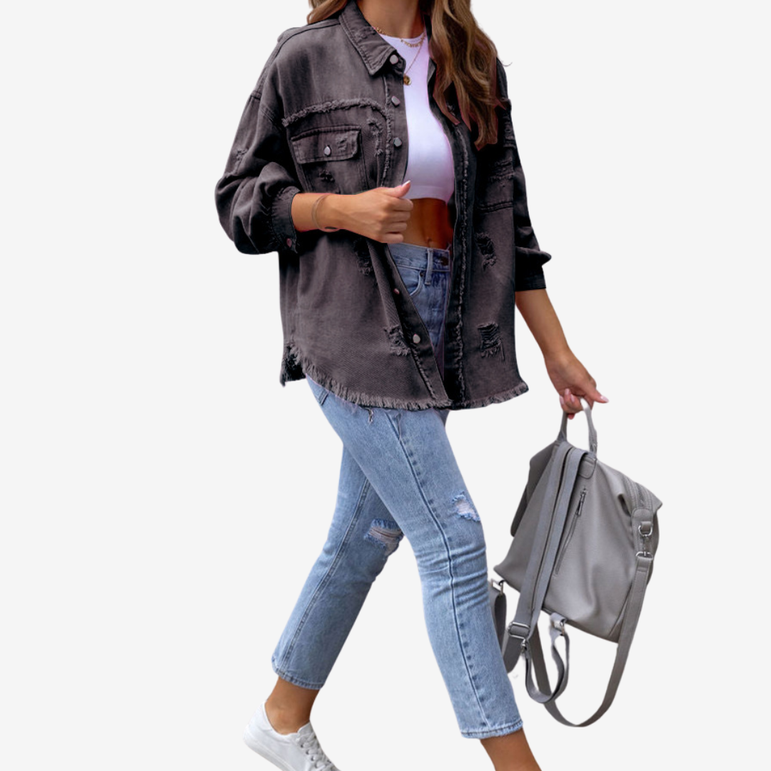Clarina™ Veste en Jean Oversize