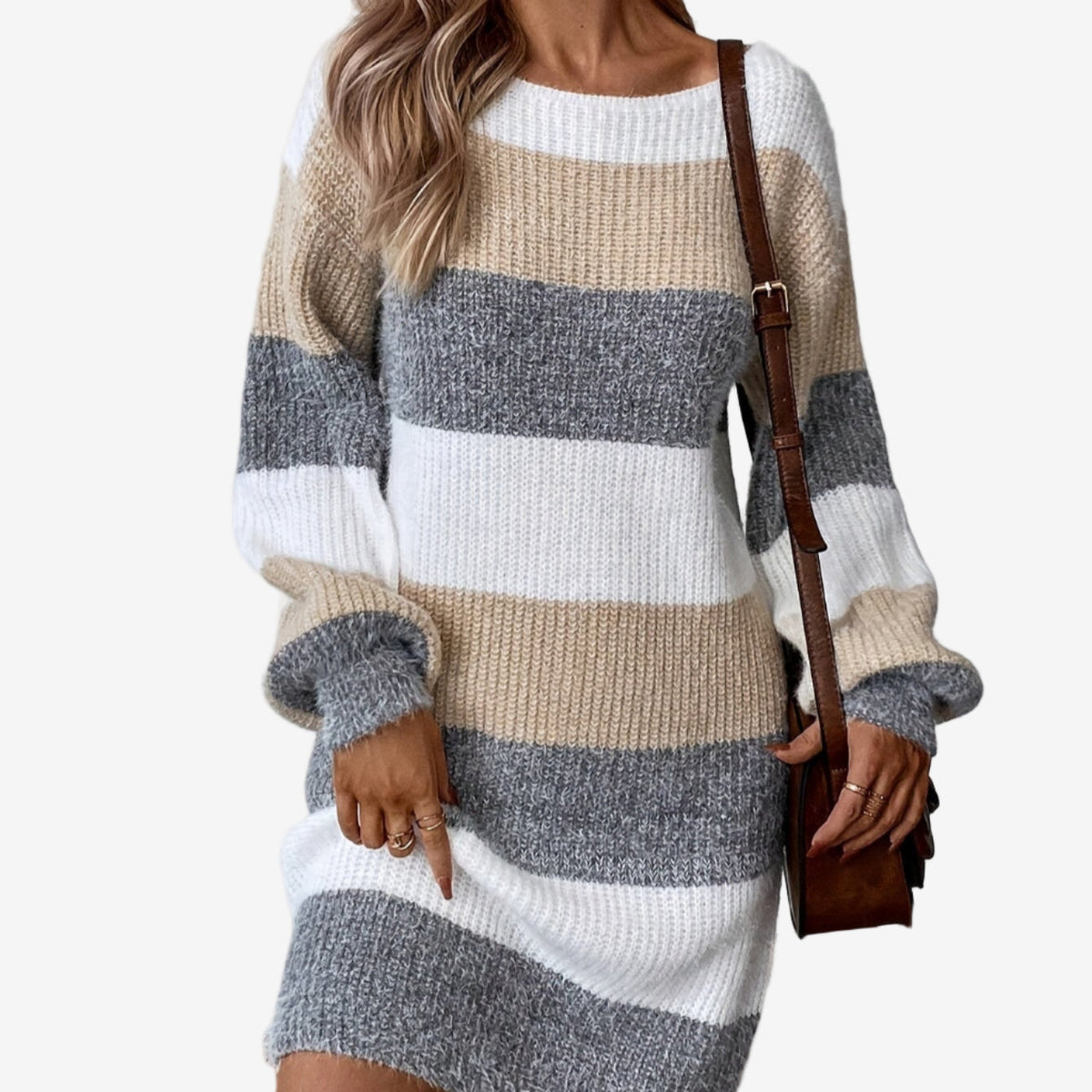 Elestte™ Robe Pull Rayée