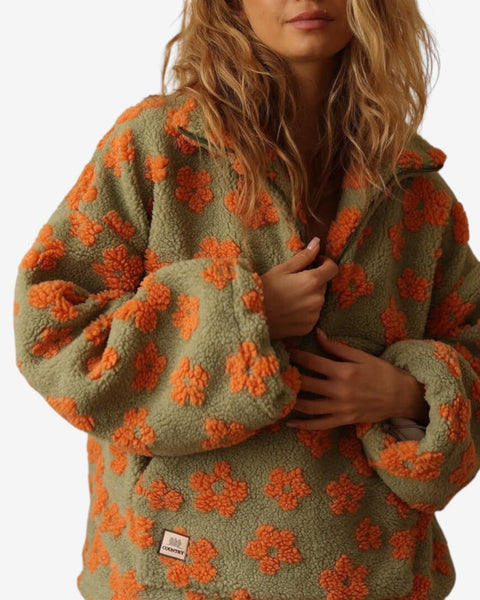 Emmanuelle™ Pull Polaire Fleuri