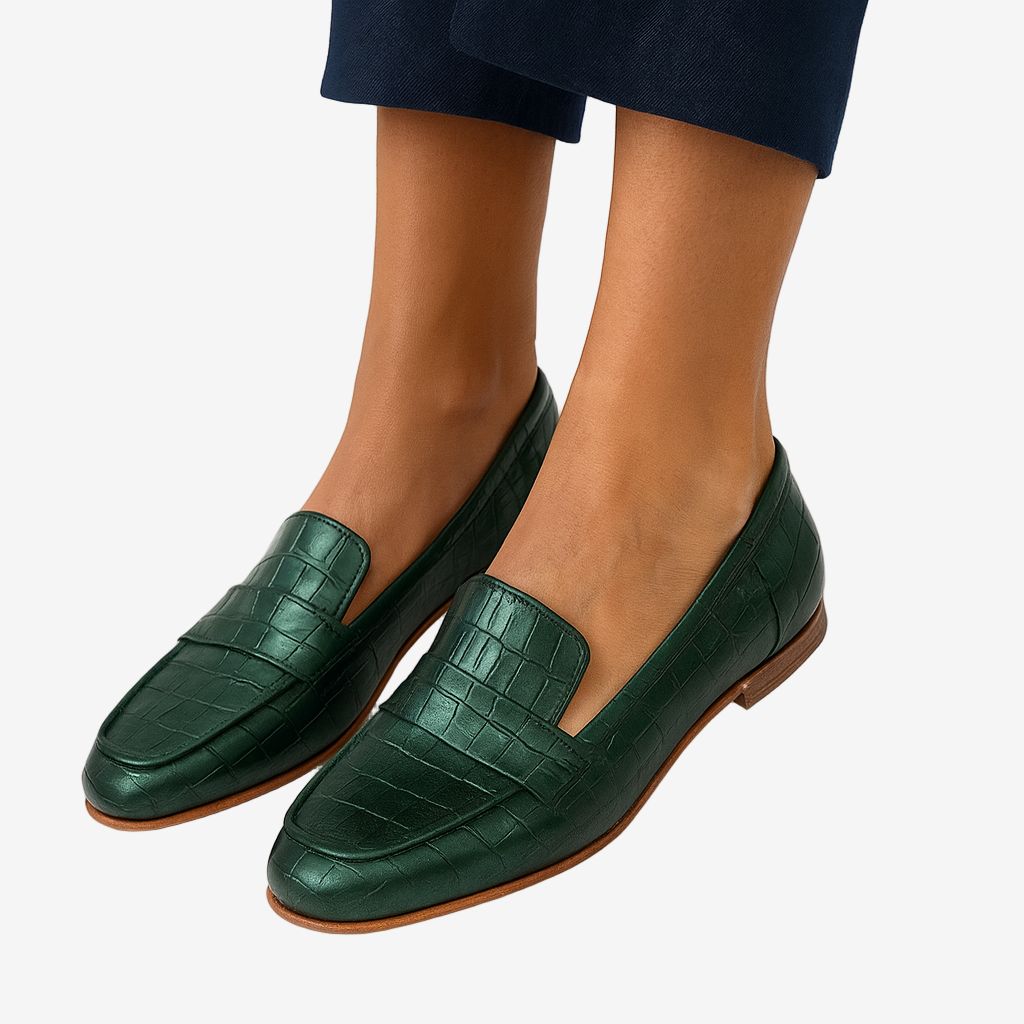 Ginevra™ Mocassins Verts Élégants
