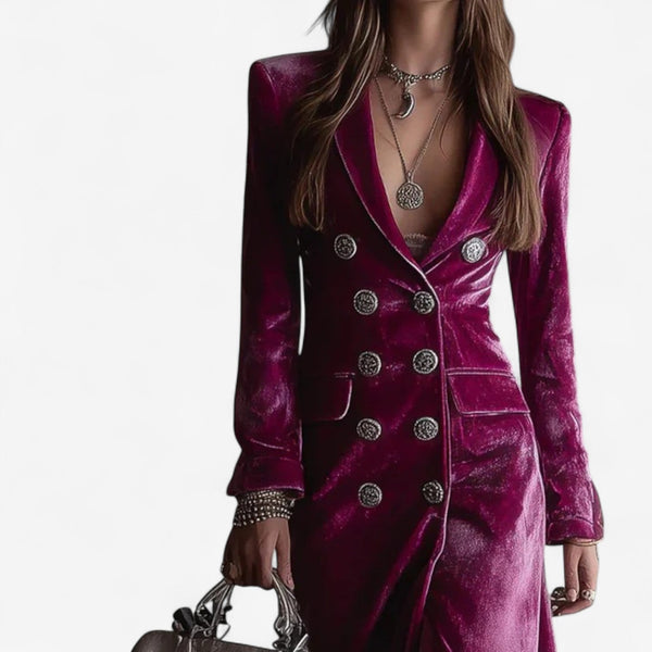 Virginie™ Robe Croisée en Velours