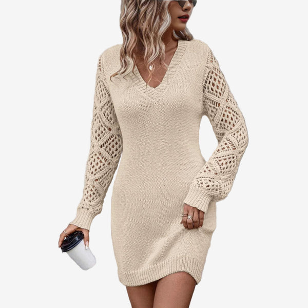 Silvy™ Robe à Manches En Dentelle