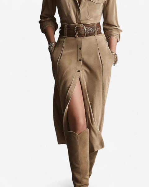 Cathy™ Robe Chemise à Ceinture