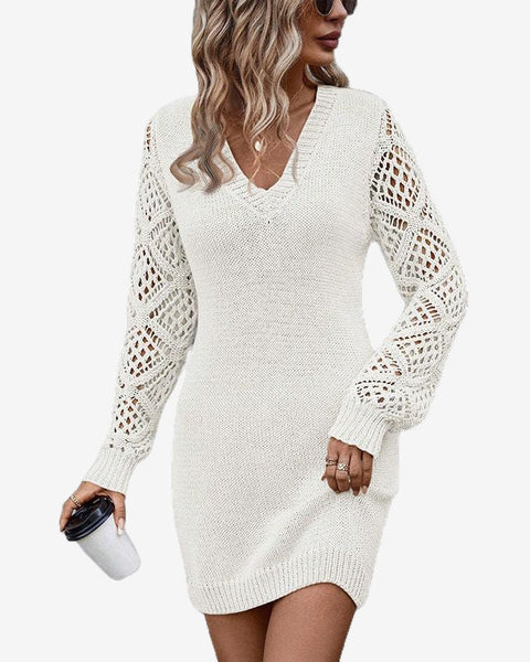 Silvy™ Robe à Manches En Dentelle