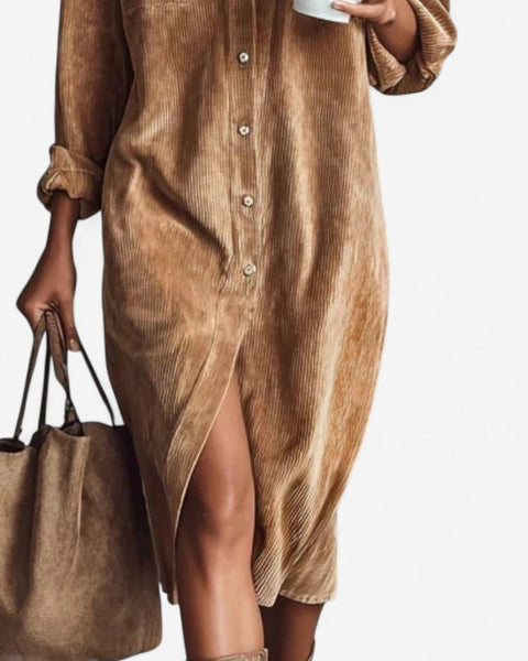 Anastacia™ Midi Ample en Velours Côtelé