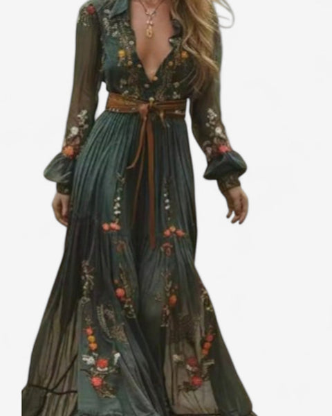 Robe longue brodée Rachel™