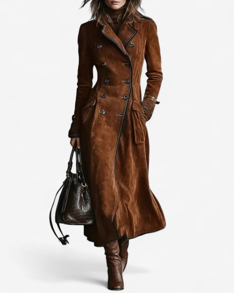 Nathaly™ Trench Élégant en Suédine