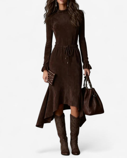 Silvia™ Robe Asymétrique Chocolat