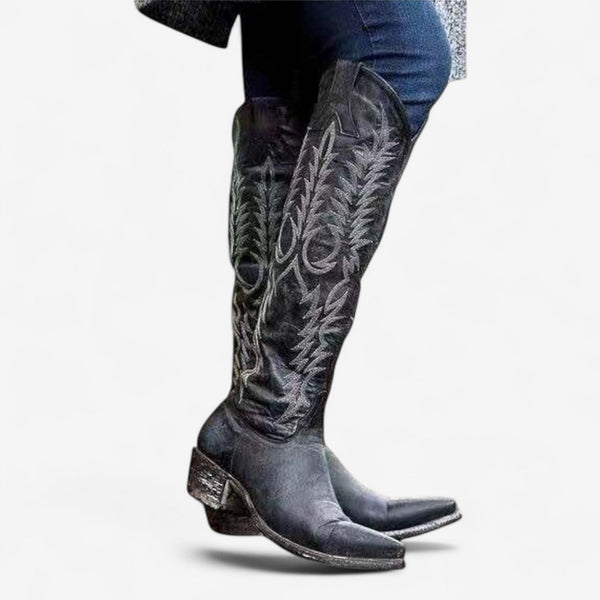 Gehan™ Bottes Hautes Brodées