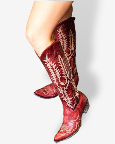 Gehan™ Bottes Hautes Brodées