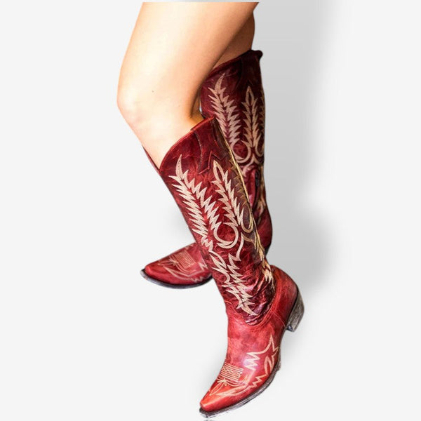 Gehan™ Bottes Hautes Brodées